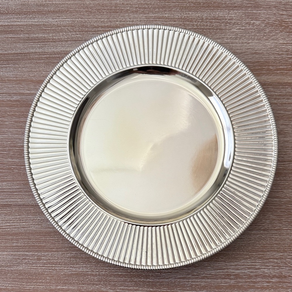Z Gallerie Gold & Silver Dinner Plate